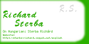 richard sterba business card