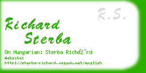 richard sterba business card